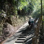 登山道を思わせる趣の月潭自行車道