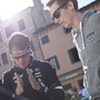 リゴベルト・ウランとジャンルカ・ブランビラ（エティックス・クイックステップ）、2015年ジロ・デ・イタリア第14ステージ個人TTのコースを試走