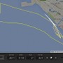 Flightradar24で見たトレーニングフライトの様子。