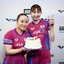 伊藤美誠、早田ひなへ25歳の誕生日サプライズで満面笑顔　“みまひな”ペアのダブルス復活戦はインドペアに逆転勝ち【卓球・USスマッシュ】 画像