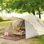 寝室とリビングが作れる5人用テント「プレミアムワンタッチテント」