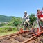 【話題】飛騨市発祥の廃線路を走るレールマウンテンバイク