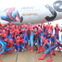 スパイダーマン40名が飛行機に…ジェットスターの特別塗装機“スパイダージェット”運行開始