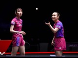 伊藤美誠、早田ひなへ25歳の誕生日サプライズで満面笑顔　“みまひな”ペアのダブルス復活戦はインドペアに逆転勝ち【卓球・USスマッシュ】