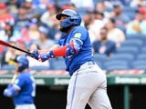 【MLB】ゲレーロJr.がシャンパンファイトで「ザ・ヤンキースルーズ！」　盛大な煽りに中継のジーターとAロッド苦笑い、オルティス大爆笑