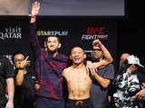 【UFC】堀口恭司、フェースオフで破顔した理由とは？　計量後は“勝負飯”焼肉でリカバリーも万全か「やったります」