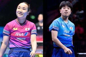 卓球日本開催に臨む両者にWTT公式が熱視線　伊藤美誠は「地元の舞台で好スタートを切る」篠塚大登は「雪辱を喫して臨む」
