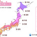 日本気象が桜の開花予想を発表