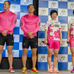 左から競輪学校を卒業した佐々木龍さん、遠藤勝弥さん、蓑田真瑠さん、鈴木奈央さん（2016年3月29日）