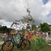 モンサンミッシェルでも自転車のオブジェが大会の到来を歓迎していた