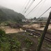 新得駅構内・下新得川橋梁の被害状況。