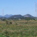 「割れ山」こと、竜神山の遠景。茨城県石岡市にある。