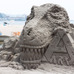 夏の鎌倉由比ヶ浜に『ARK: Survival Evolved』巨大恐竜の砂像が出現！―完成披露イベントレポ