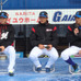 ファン感謝デー「謎の魚トーク」に参加したロッテ平沢、吉田、荻野（左から）【写真：細野能功】