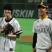 静清高校野球部に所属する戸塚慎太さんとソフトバンク・今宮健太【写真：藤浦一都】