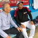 試合前にロッテ・井口監督と談笑する金田正一氏【写真：細野能功】