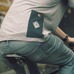 オーガニックコットン使用、自転車を愛する人のTシャツ