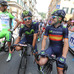 2015年ジロ・デ・イタリア第7ステージ、モビスターのフアンホセ・ロバト（中央）とヨン・イサギレ（右）