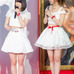 AKB48の横山由依（左）と柏木由紀