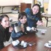 「和束茶カフェ」で日本茶の美味しい淹れ方講座を受講するちゃりん娘