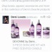 「Demi Lovato」によるツイート。写真左下の「ページ」部分をタップすると商品購入ページに移動