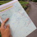 駅近くの旅館の方から頂いた桜川市ハイキングマップ。