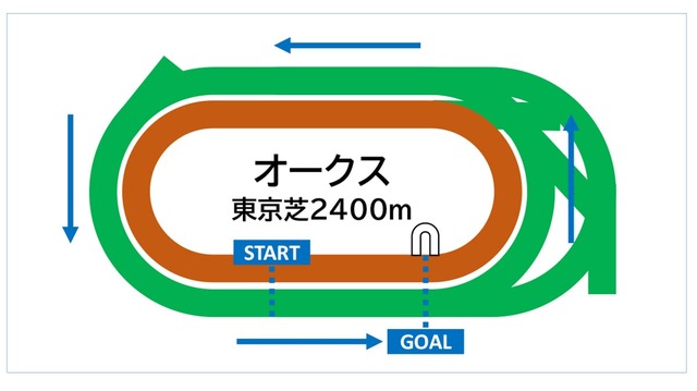 東京芝2400mのコース図